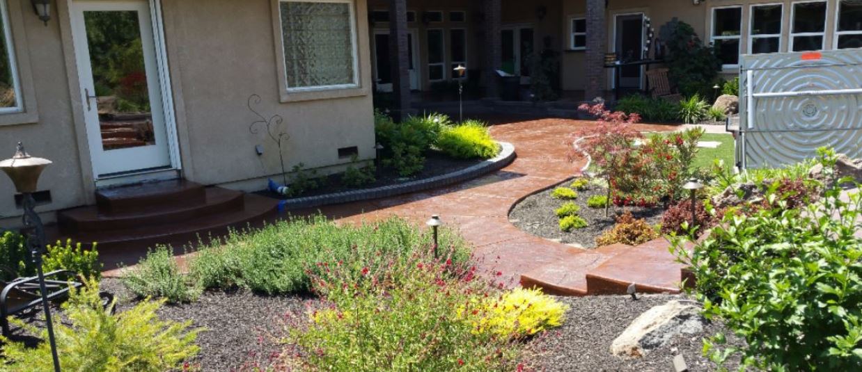 picture of backyard patio design masonry, Modesto, CA