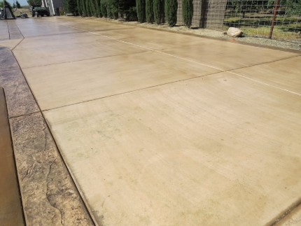 This is a picture of stamped concrete driveway -- Modesto, CA