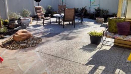 image of concrete repair patio, modesto, ca