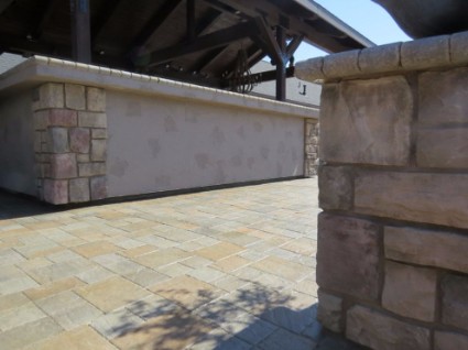 This is a picture of brick walls - concrete masonry, Modesto
